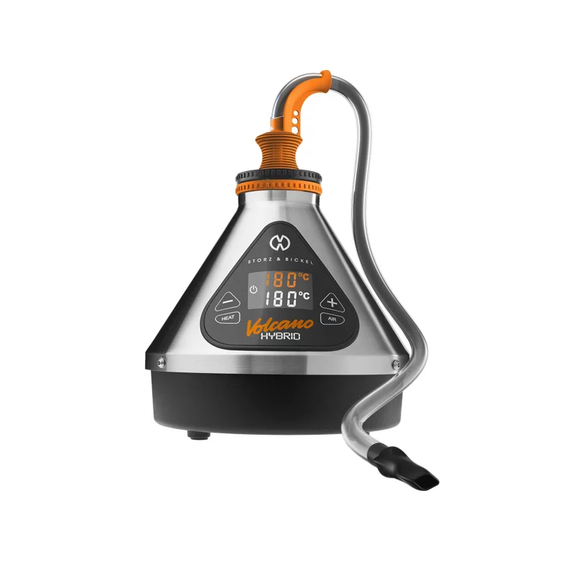 Der Volcano Hybrid Tisch-Vaporizer von Storz und Bickel mit Schlauch und Mundstück