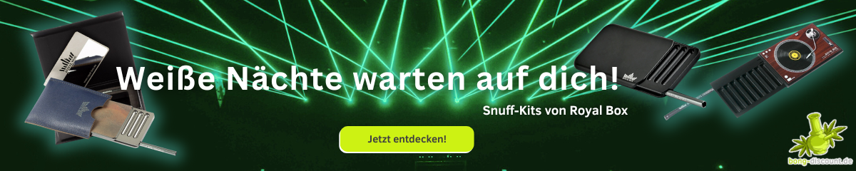 Werbebanner mit verschiedenen Snuff-Kits des Herstellers...