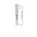 Chillum aus klarem Glas mit Black Leaf Logo auf dem...