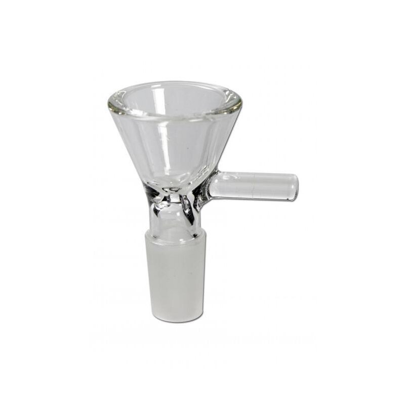Black Leaf Bong-Kopf Aus Glas – NS 14 (14,5 Mm), Klar, Mit Rollstopp, Von Bong-discount!