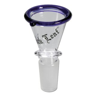 Black Leaf Glaskopf mit blauem Rand