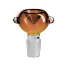 bong-discount Steckkopf Trichter-Bowl mit Rollstopp amber