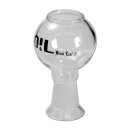 Black Leaf O!L Öl-Bong-Zubehör für OiL-Rig: ÖL-Kuppel, Glaskuppel, Spritzschutz zum Verdampfen von Öl | NS 19F (female 18,8 mm) | Glas, klar