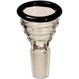 Black Leaf Stufenkopf Glas schwarzer Rand