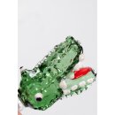 bong-discount Steckkopf Besonders großer, kunstvoll gestalteter Kopf im Tier-Design Krokodil grün