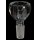 Black Leaf Steckkopf Rollstopp, 12 mm Durchlass - von Tibor Toth handgraviert: Pilz klar
