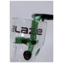 Blaze Glass Steckkopf mit eingebautem, farbigem Glassieb und Griff/Rollstopp grün