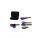 Black Leaf Metall-Pfeife zerlegbar 3-teilige sieblose Magnetpfeife Jopi glänzend Ölfarben (Perlmutt, Perlglanz, Regenbogen-Farbverlauf blau-lila)