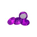 Black Leaf Aluminium Grinder 4-tlg. mit Sieb - Effizientes Mahlen - violett