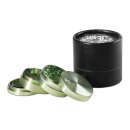 Black Leaf Aluminium Grinder 4-teilig mit Magnetverschluss, robust und effizient - grün