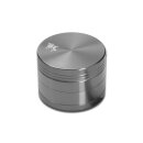 Grinder aus Metall, rund, silberfarben mit graviertem...