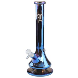 Zylinder-Bong BL Neverland 45 cm Glas-Bong metallic blau