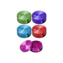 Black Leaf Aluminium Grinder 2-tlg. – Präzise Diamantschliff Zähne - hellblau