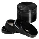 Black Leaf® Alugrinder 4-tlg. mit Diamantschliff für optimale Zerkleinerung - aubergine