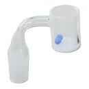 \Glas-Banger mit gebogenem Ansatzrohr und blauem...