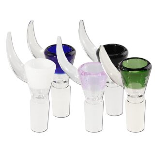 Kräuterkopf aus Glas mit Hornform