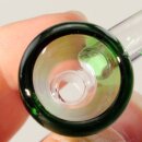 Black Leaf Kräuterkopf aus Borosilikatglas – komfortabler Griff und stilvolles Design - violett