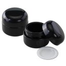 Zwei violette Glasbehälter mit abschraubbarem...