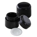 Zwei violette Glasbehälter mit abschraubbarem...