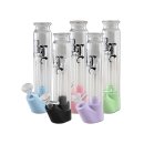 Black Leaf BIRD-Bong: Zerlegbare Bong mit Perkolator für milden Rauch - hellblau