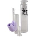 Black Leaf BIRD-Bong: Zerlegbare Bong mit Perkolator für milden Rauch - pink