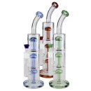 Black Leaf Perkolatorbong mit 3x8-Arm-Baumperkolator für maximalen Rauchgenuss - grün