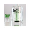 Black Leaf Perkolatorbong mit 3x8-Arm-Baumperkolator für maximalen Rauchgenuss - amber