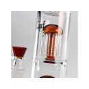 Black Leaf Perkolatorbong mit 3x8-Arm-Baumperkolator für maximalen Rauchgenuss - amber