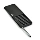 Schwarze Snuff Box aus Metall mit gebürsteter...