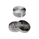 Grinder metallisch rund aus Edelstahl mit zweilagigem...