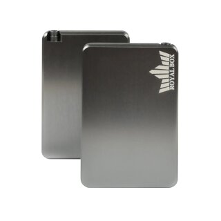 Leicht gebrauchte Kundenretoure: Royal Box Titanium Classic inkl. integriertem Röhrchen & Karte für Schnupftabak für unterwegs SPEZIAL EDITION