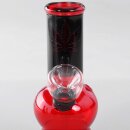 Glas-Mini-Bong mit Hanfblatt-Design – Kompakt & Funktional - Rot