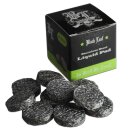 Schwarze, bedruckte Verpackung mit Black Leaf Logo und...