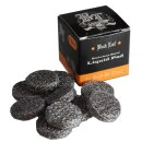 Schwarze, bedruckte Verpackung mit Black Leaf Logo und...