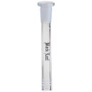 Chillum aus klarem Glas mit White Logo Black Leaf,...