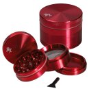Red Grinder, Aluminium, vierteilig, mit abnehmbaren...