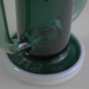 Bong mit grün getöntem Glas, zylindrische Form,...