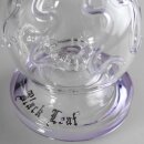 Bong, klar, glasgefertigt mit rundem Korpus