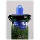 Bongoberteil aus klarem Glas mit grüner...