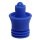 Silikonkappe, blau, zylindrische Form, mit geripptem Gewinde und ringförmigem Griff am oberen Ende, ohne sichtbare Logos oder Markierungen.