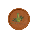 Grinder aus Pflanzenfasern, orange, geschlossen, Ansicht...