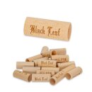 Holzfilter-Tipp, zylindrische Form, naturfarben mit Black...