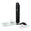 Vaporizer in schlanker Form aus schwarzem Kunststoff mit...