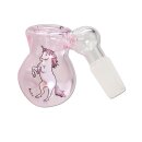 Glassbowl-Einsatz aus rosa Glas, kugelförmige Form,...