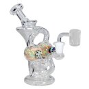 Glasbong mit mehreren Kammern und geschwungenen...