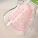 Bong mit gläsernem Korpus, rosa Einsatz mit geätzten Symbolen