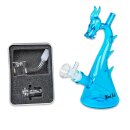 Dragon-Bong aus buntem Glas mit Drachenkopf-Form, Modell...