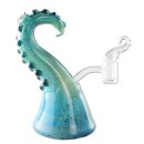 Dab Rig aus Glas mit blau-grünem tentakelartigem...