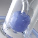 \Glas-Bong-Detailaufnahme mit transparentem Korpus und...