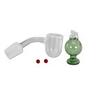 Dab Rig: Grün getöntes Glaskonzentrat-Rig mit...